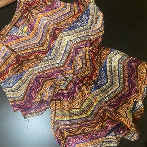 Foreign Exchange Multicolor Tribal Romper Medium